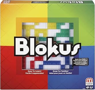 Mattel Games Blokus, Family Board Game for Kids and Adults for Party Game Night, Strategy Game, Engaging Gift for Kids, 2 to 4 Players, Ages 7 and Up, BJV44