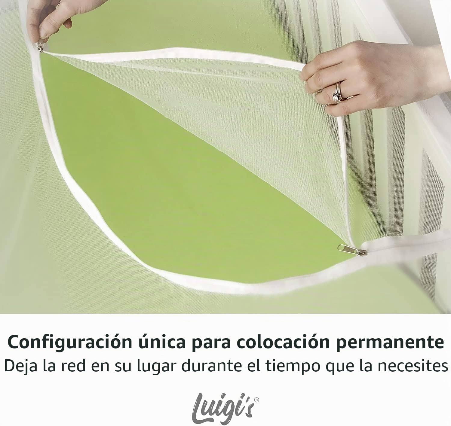Mosquitera para Cuna Universal - Antimosquitos bebé - Red mosquitera Plegable para la Cama o minicuna - Mosquitera Viaje Transparente con Cremallera para Acceso fácil al bebé (de Luigi’s)