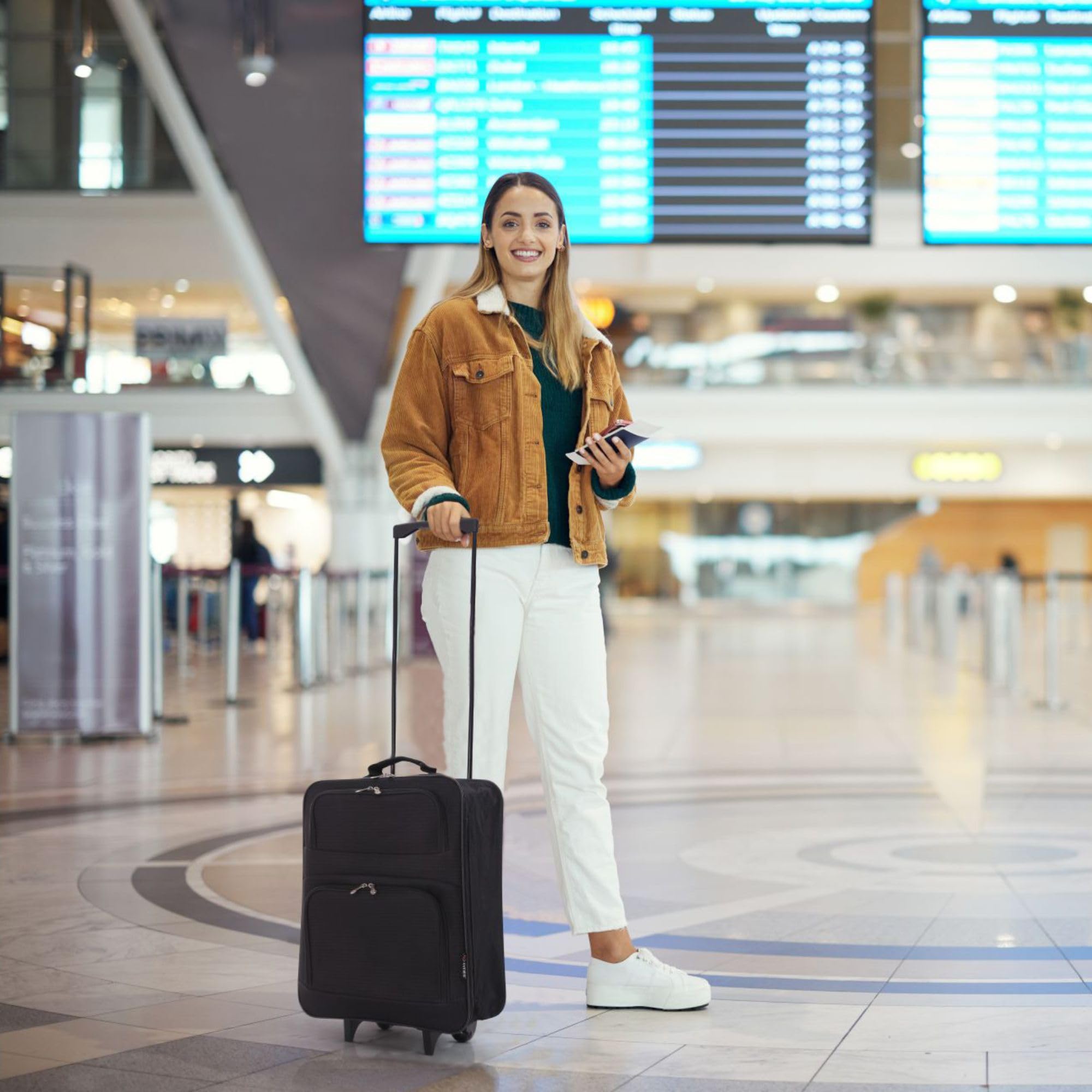 5 Cities 39L Leichter Faltbare Reise-Gepäck Handgepäck Duffel Taschen Übernachtung Taschen Trolley Zusammenklappbarer Koffer | Leicht, Faltbar, Handgepäck Tasche, Reisetasche, Übernachtungstasche, Zusammenklappbarer Koffer, Kabine, Schwarz