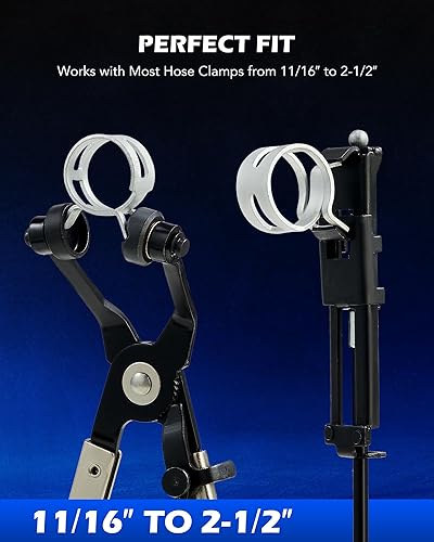 Miniatura 3 de Orion Motor Tech 9 alicates de abrazadera de manguera con alambre flexible de largo alcance giratorio y alicates de banda plana para calentador de