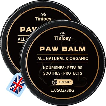 Dog Paw Balm for Dogs & Cats 30g*2 | 2 Pack All Natural Dog Nose Balm Dog Paw Protector/Moisturizer/Soother for Dry Cracked Paws & Nose | Dog Gifts Dog Essentials
