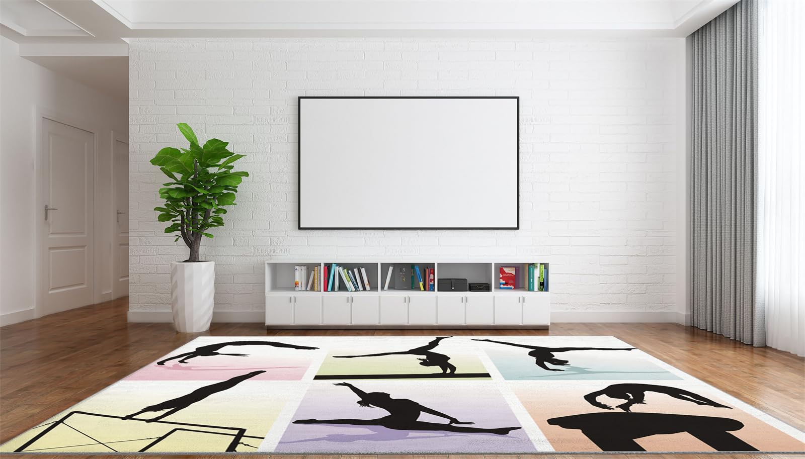 rutschfeste Schmutzfangmatte Teppich 160x230cm Türmatte Turnen wie Akrobaten Fußmatte Bodenmatte für Innen und Schützen Außen Küchenboden Flur Wohnkultur