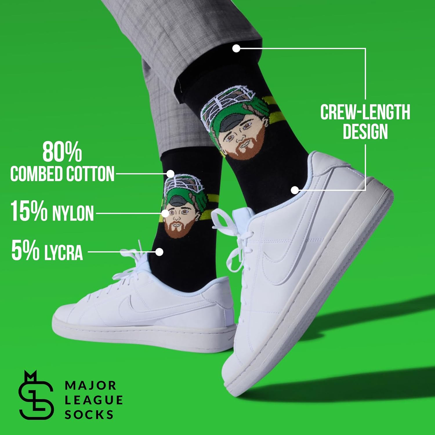 Major League Socks - NHL Dallas Stars - Various Players - Hockey Fan Holiday Gift Unisex Apparel (Size 7-13) - Image 2