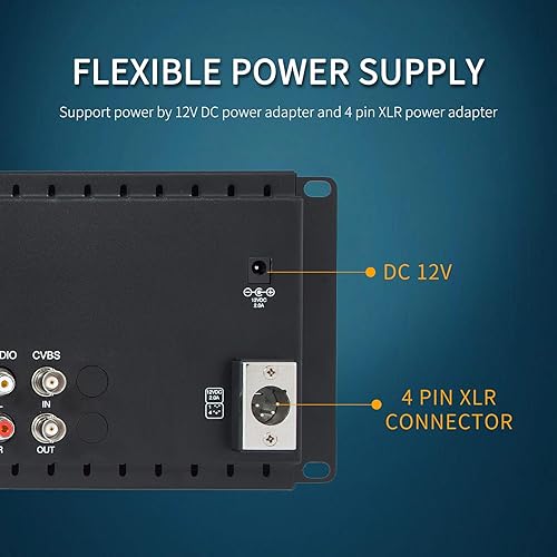 Miniatura 7 de FEELWORLD D71 Plus-H Dual 7 pulgadas 3RU Broadcast Monitor de montaje en rack con forma de onda LUT IPS 1920x1200 HD pantalla LCD HDMI entrada y