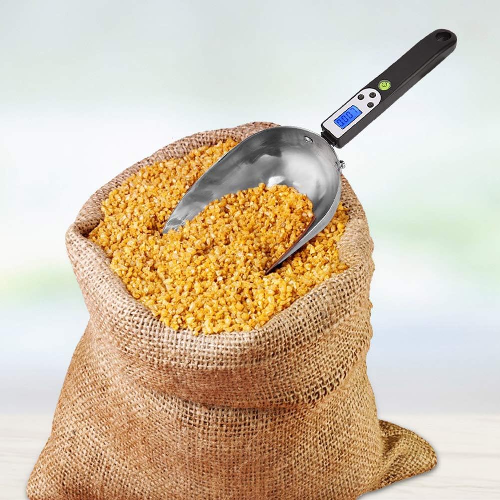 Electronic Measuring Spoon Kitchen Digital Spoon Scale Poultry Food Weighing Spoon Feed Shovel Digital Spoon Scale Food Measuring Scoop Scale for Food Farm Poultry Feeding Tool