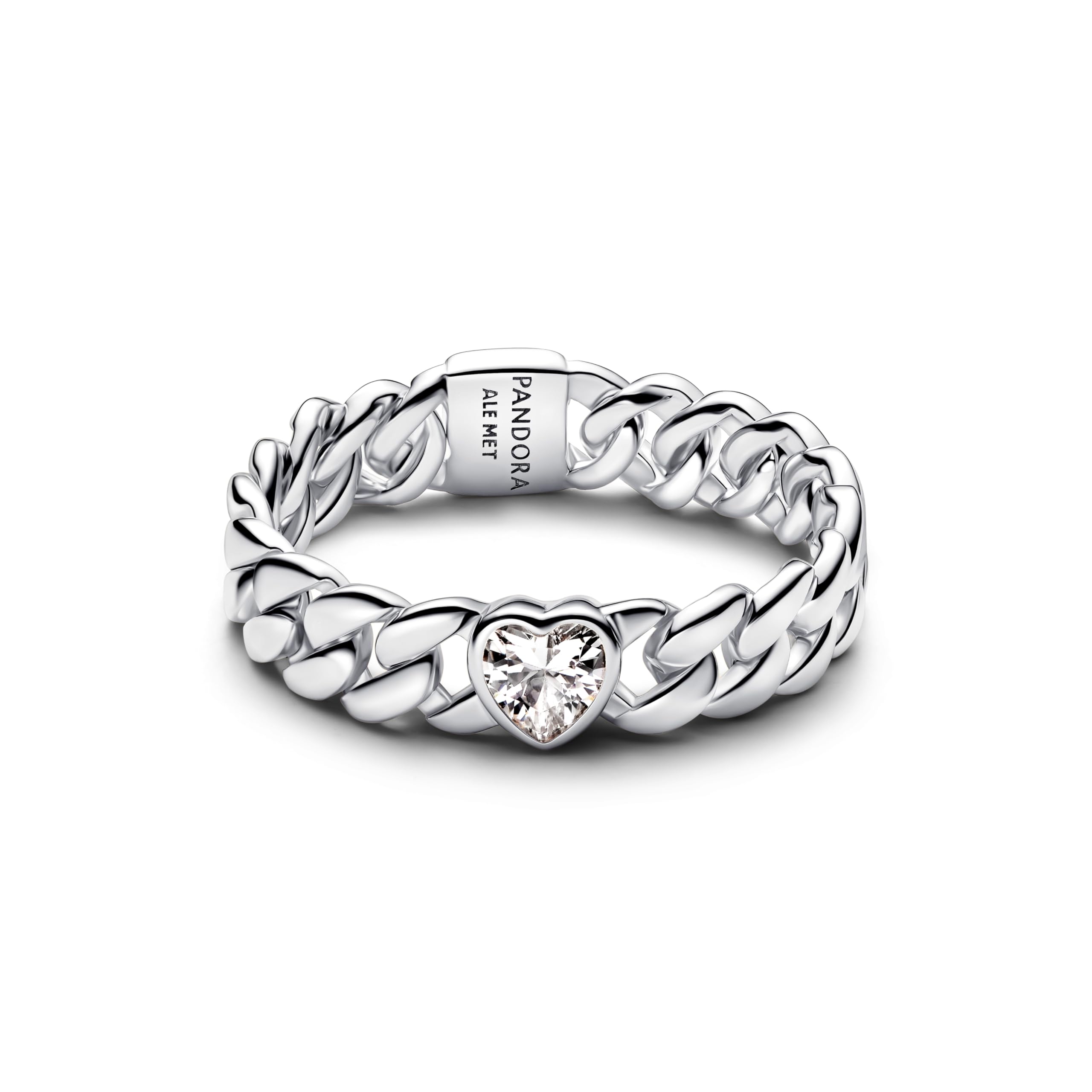 PANDORA Kettenring für Frauen mit Herz Silber 194386C01