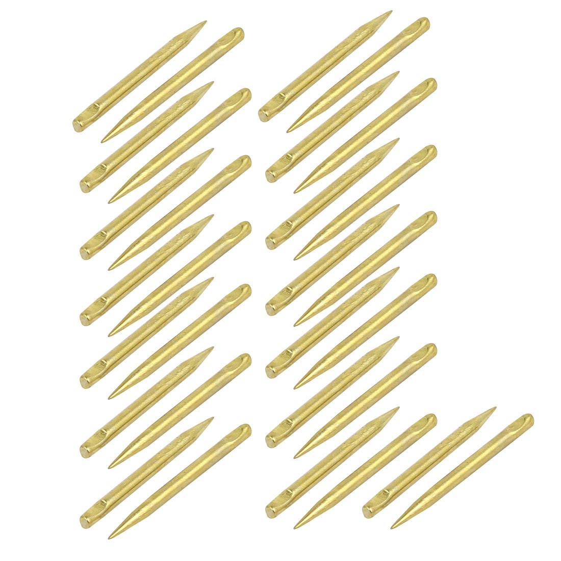 Aexit 1.5mm x Fastener 20mm Carbon Steel Non-Head Siding Wall Cement Nail Bronze Tone 30pcs Model:51as456qo341