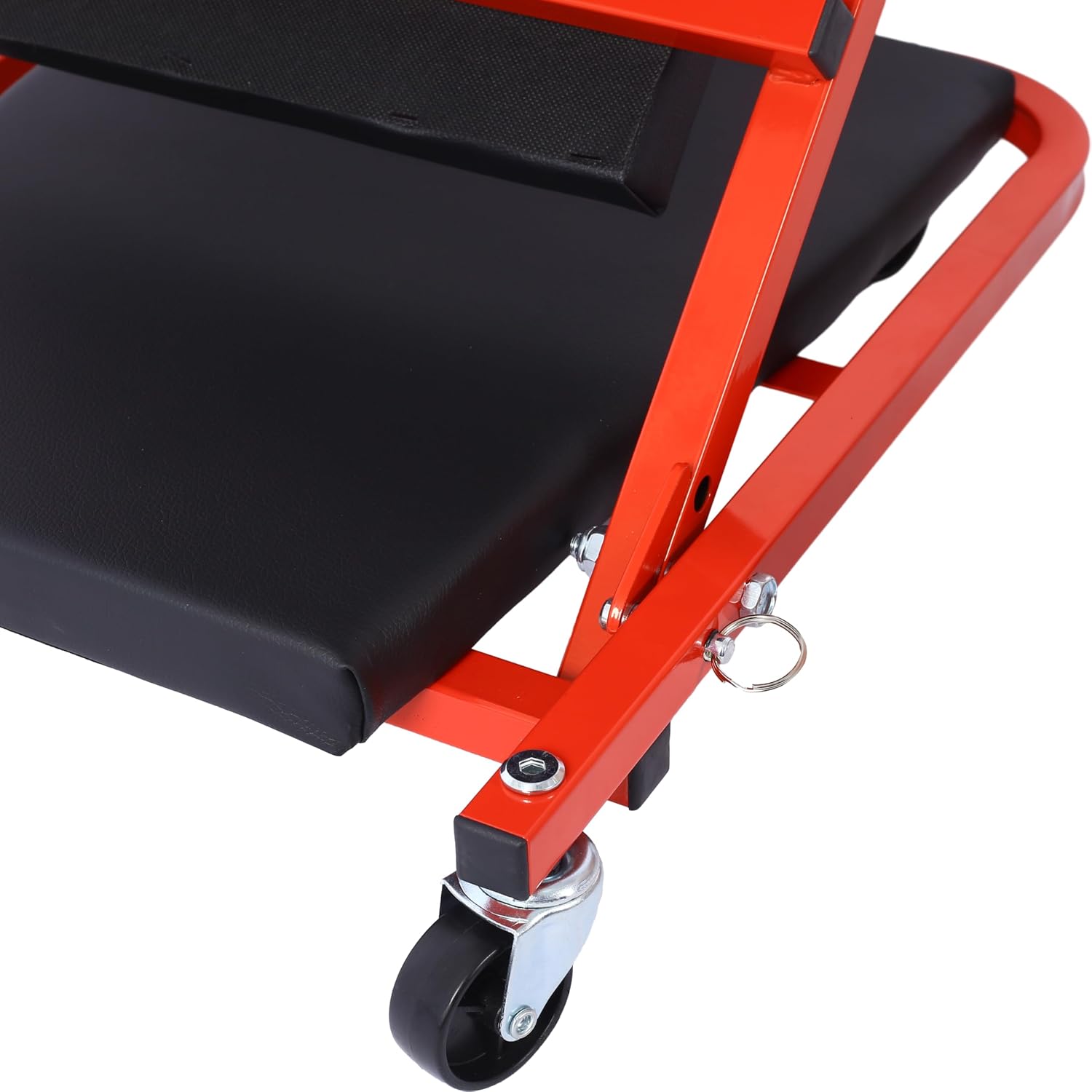 Mechanic Creeper - 36" Foldable Creepers Automotive with 6 Wheels | 2 in 1 Z Shape Creeper Seat 300Lbs Capacity Garage Chair | Low Profile Creeper Lay Down or Sit for Garage, Shop, Auto Repair Red