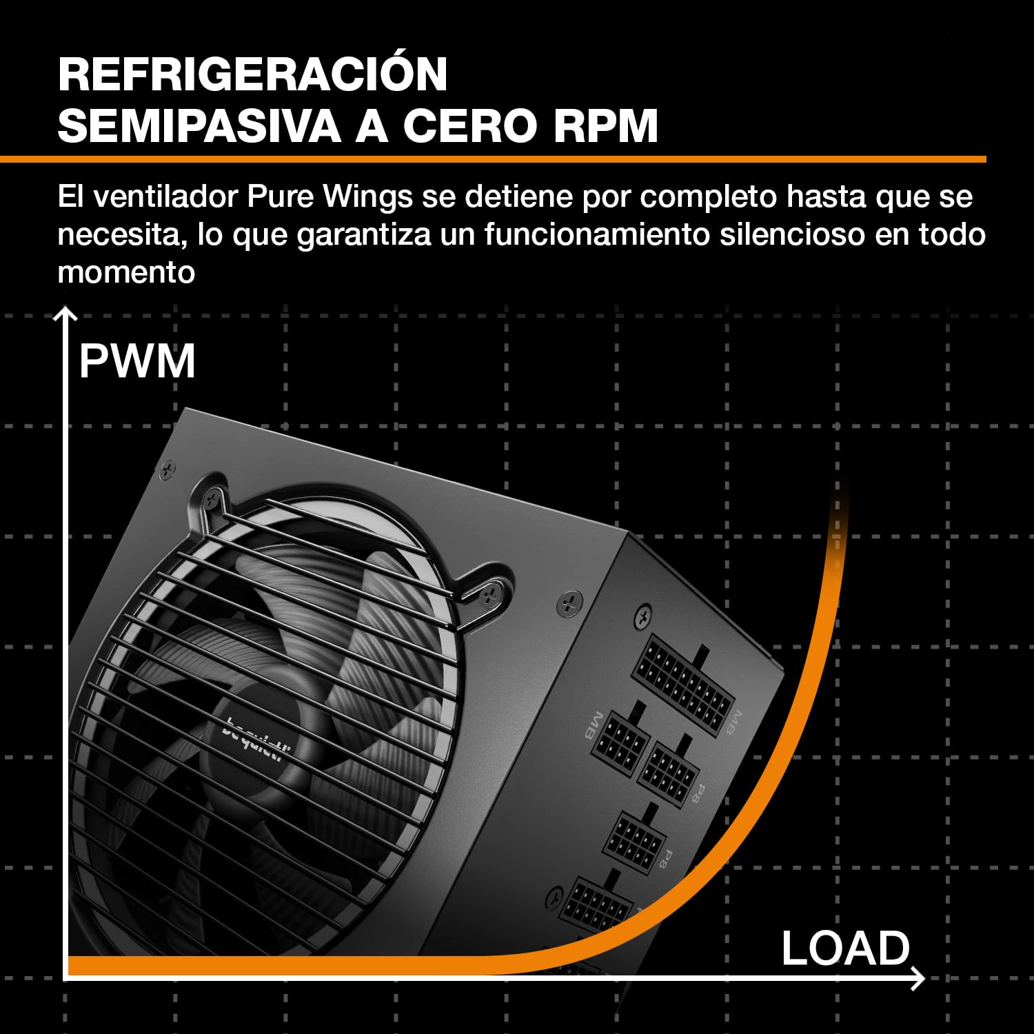 be quiet! Pure Power 13 M 1000W Fuente de alimentación, eficiencia 80 Plus® Gold, ATX 3.1, Compatible con GPU PCIe 5.1, Ventilador be quiet! semipasivor de 120 mm, construcción semipasiva