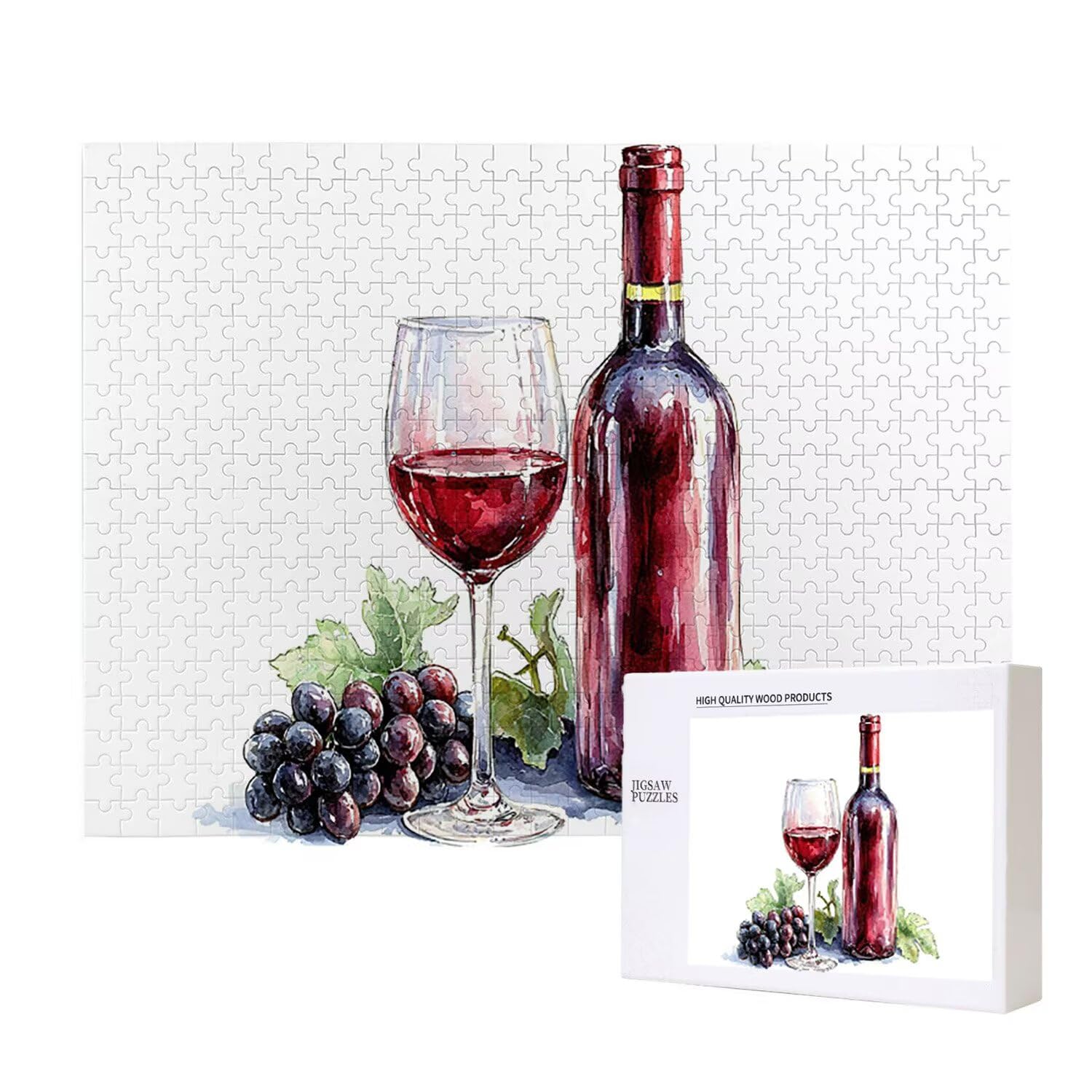 1500 sztuk puzzli, czerwone wino winogron1500 sztuk puzzli dla dorosłych, prezent rocznicowy, prezent świąteczny, dekoracja domu, zapobieganie degeneracji mózgu u osób starszych v-323