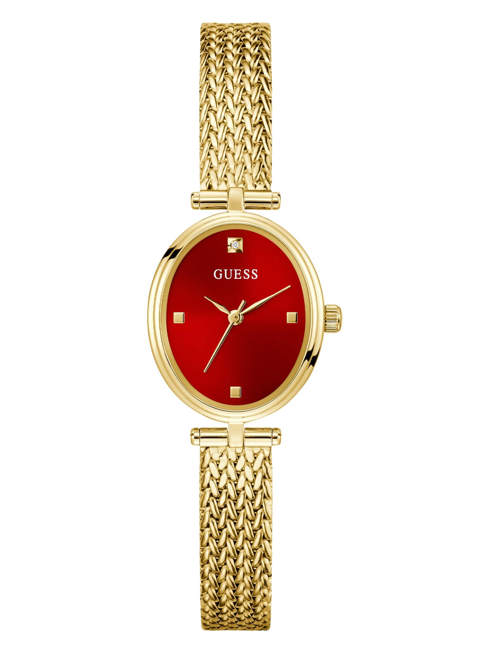 Guess Orologio da donna Ruby Gold 24 mm con cinturino in acciaio inox & 3 bar impermeabile – GW0935L4