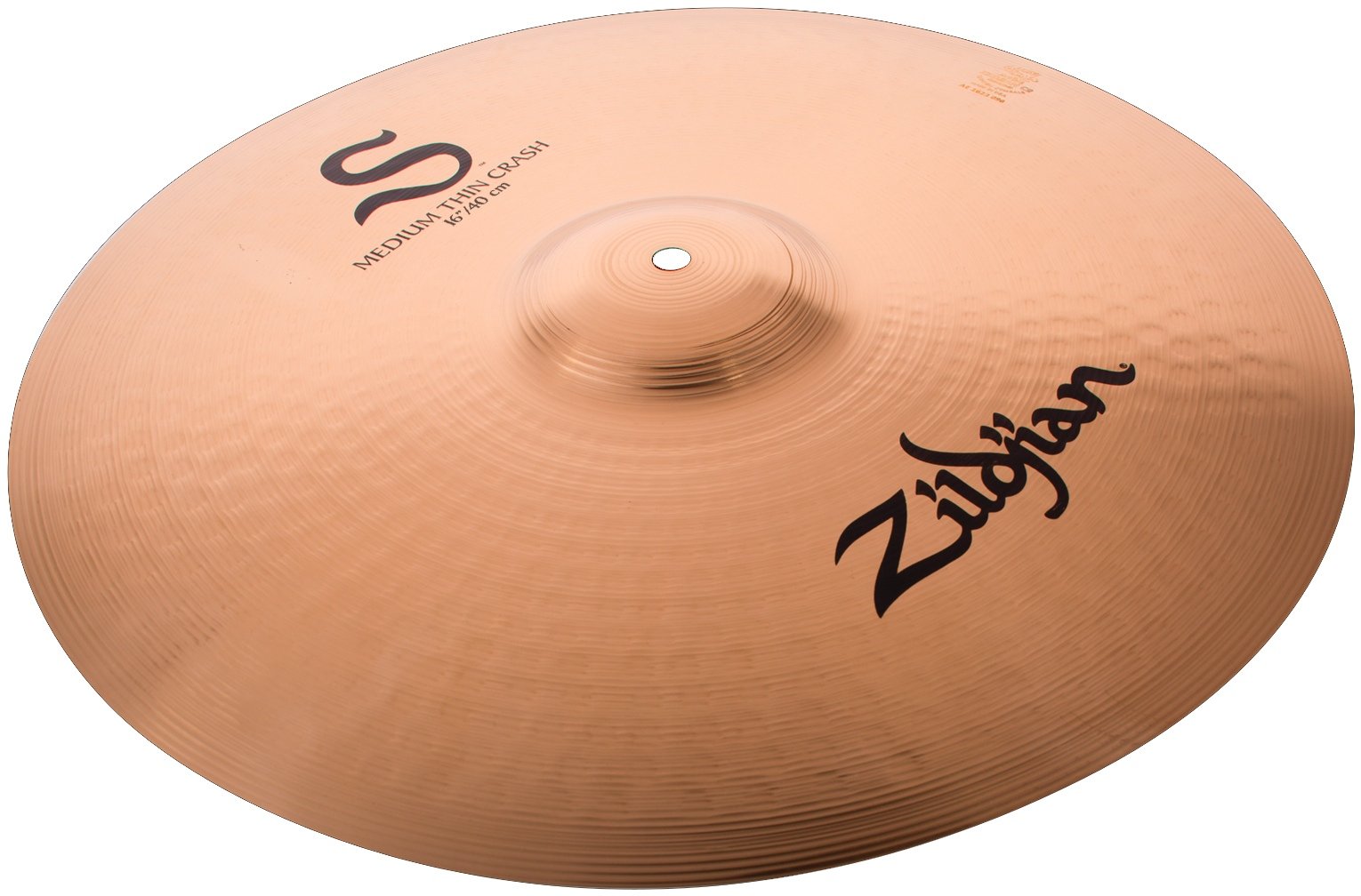 Avedis Zildjian Company ZILDJIAN S16MTC 16In S FAMILY MEDIUM THIN CRASH CYMBAL W/ BRIGHT SOUND -BRILLIANT With ZKEY, 16In