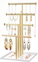 Jewelry Holder Necklace Organizer: Aesthetic Jewelery Display for Bracelet Hanger Stand And Earring Holders Gold
