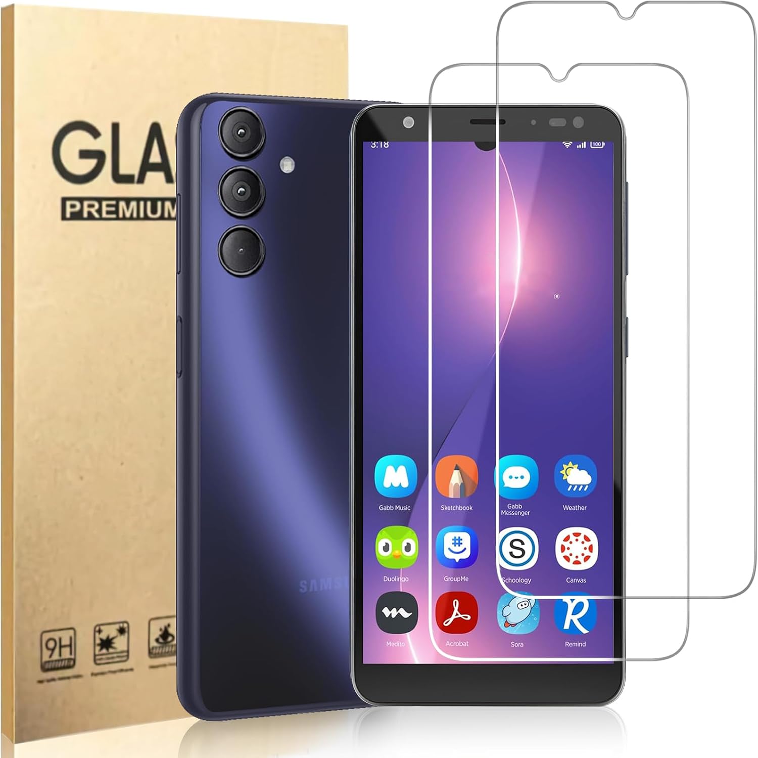 BESINPO 2 Pack Screen Protector compatible with Gabb Phone 4 Pro,9H Tempered Glass Film Full Coverage Ultra HD Bubble Free