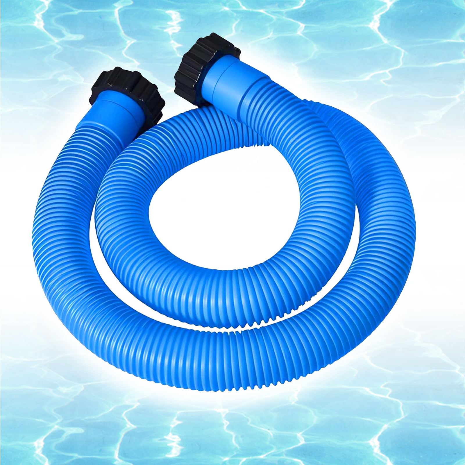 Photo 1 of 1.5" Replacement Pool Pump Hose for Above Ground Pools Accessories - 29060E Pool Hoses for Intex 1,500 GPH Pump, Sand Filters ? Saltwater System (Blue -1 Pack)