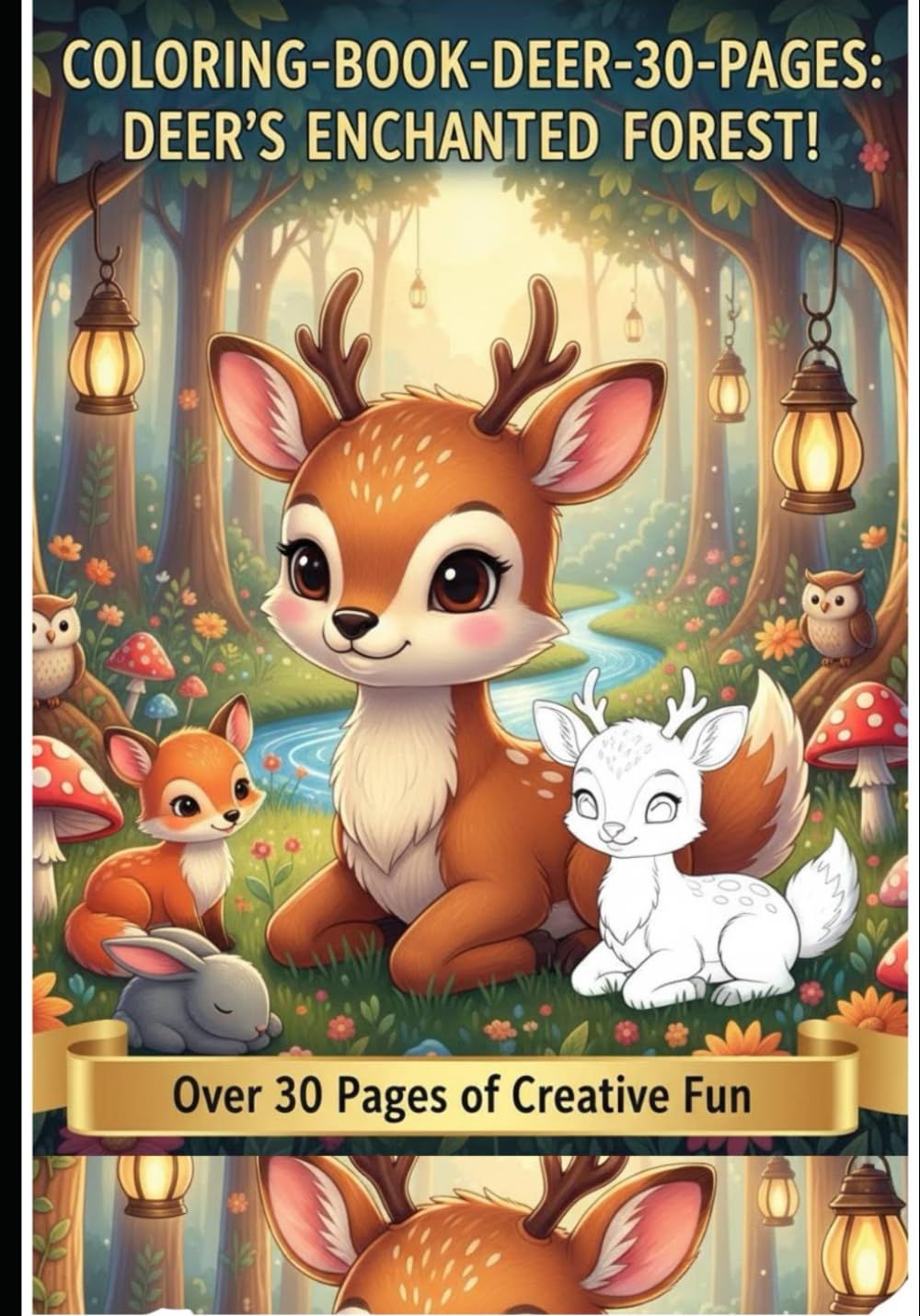 Deer Coloring Book : Children Coloring Books for kids