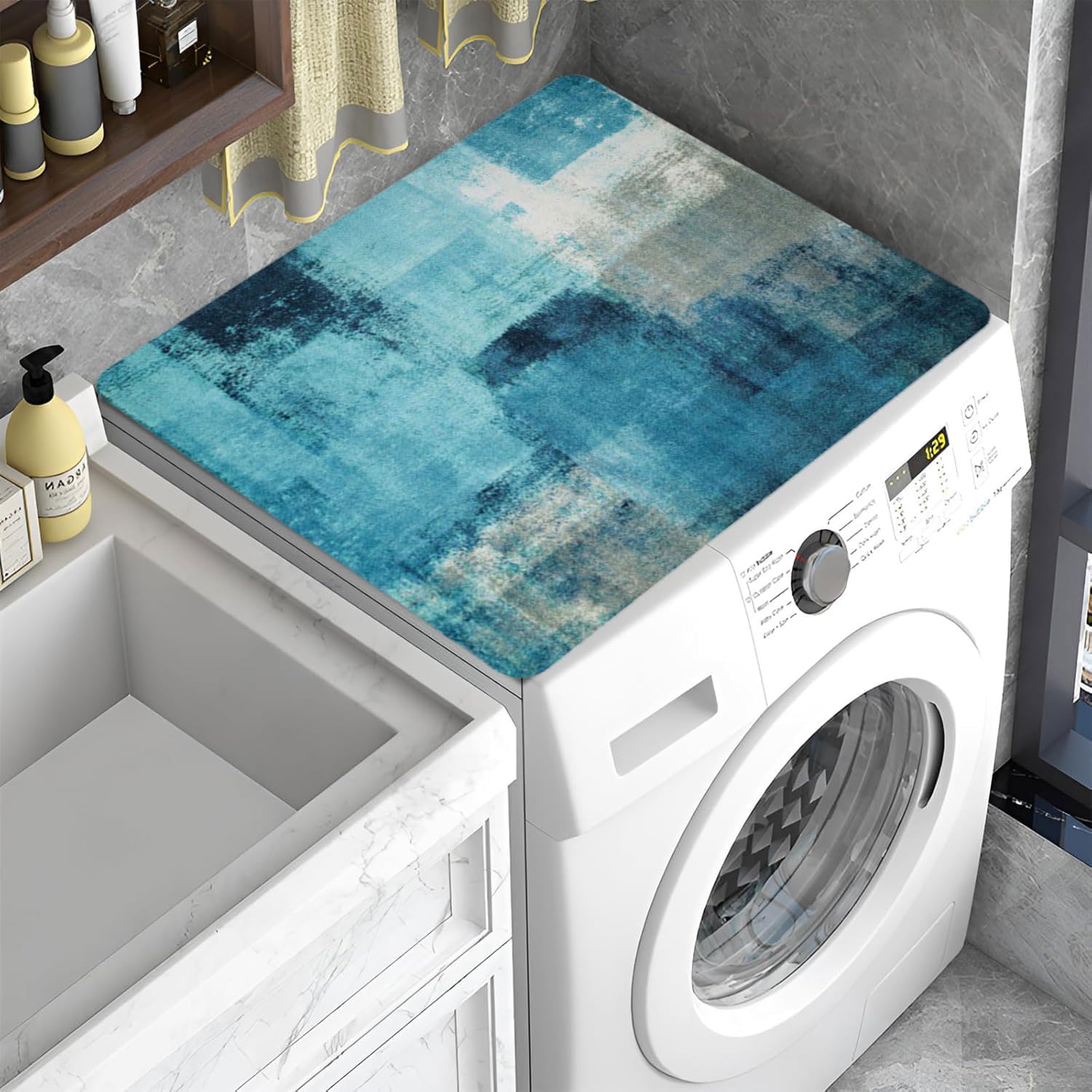 YeahBoom Cubierta Superior para Lavadora y Secadora,60 x 60 cm Cubierta para Lavadora,Funda para Lavadora,Funda Antipolvo para Lavadoras,Secadoras,Cocinas,Autocaravanas,Baños — view 17