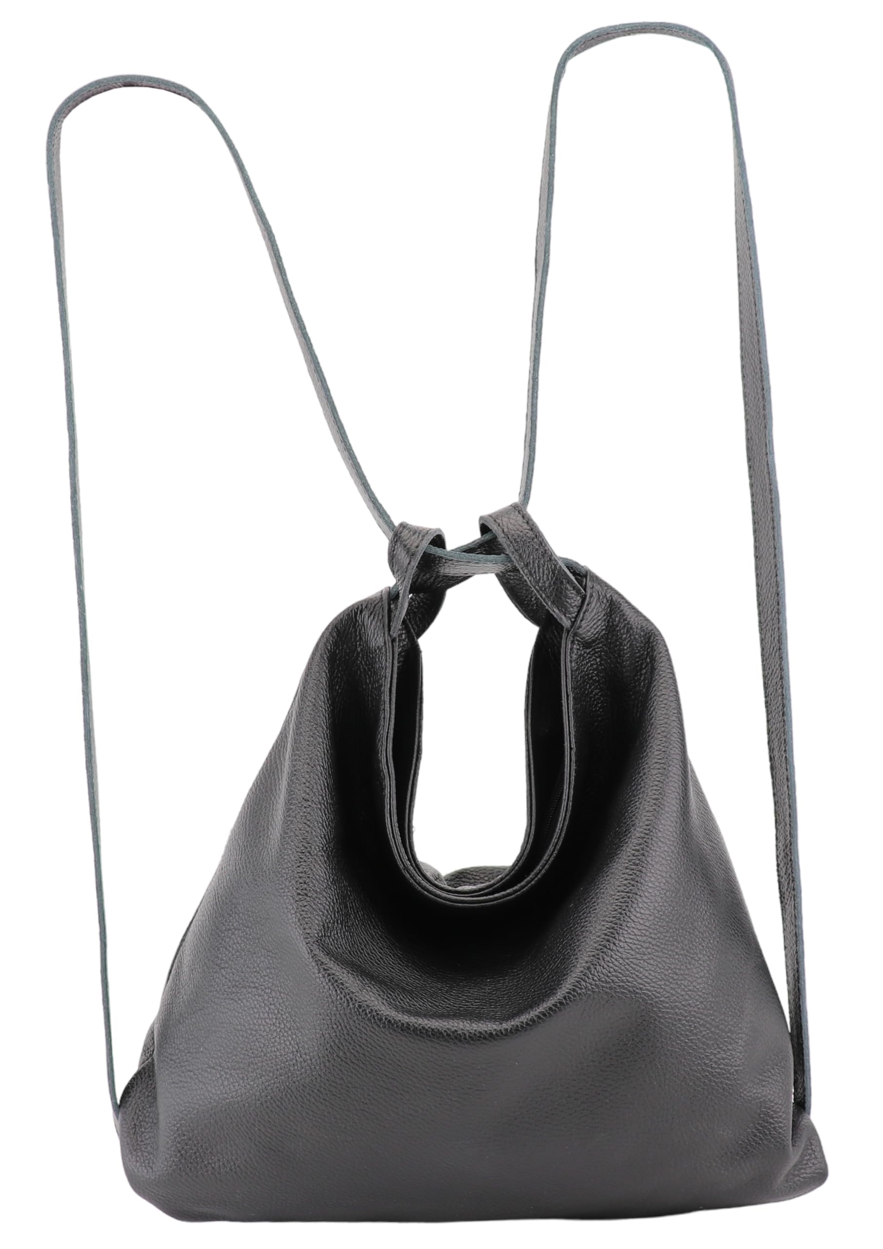 SH Leder 2in1 Handtasche Rucksack Damen Schultertasche DayPack CityRucksack aus Echt genarbt Leder (B 37cm x H 35cm) Rica G699
