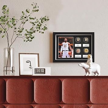 Championship Ring Display Case,4 Ring Posts Sports Ring Display Case Wooden Shadow Box with a Real Glass Panel,witha5x7Photo Frame,for Baseball Basketball Football Softball Award Rings Fan Souvenirs