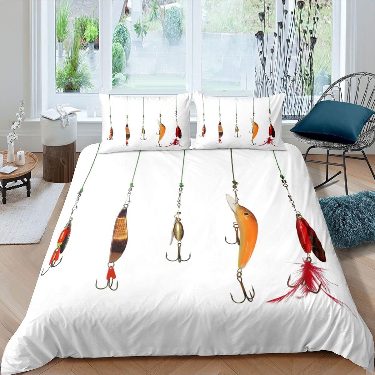Housse de couette 220x240 hameçon avec 2 taies d'oreiller lit 2 personnes