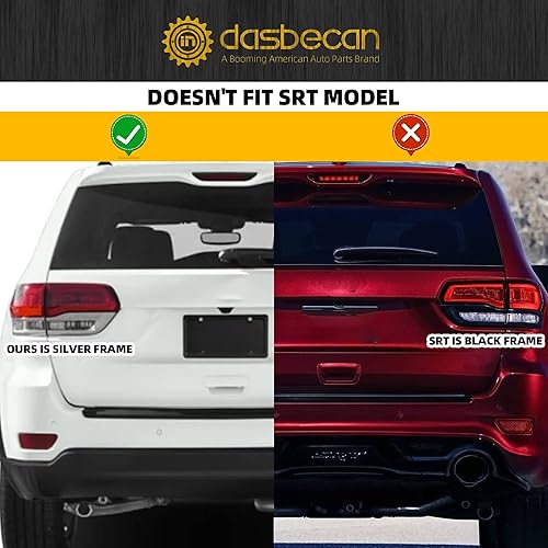 Miniatura 7 de Dasbecan Conjunto de luz trasera interior del lado del conductor izquierdo compatible con Jeep Grand Cherokee LaredoLimitedOverlandSummit 2014-2021