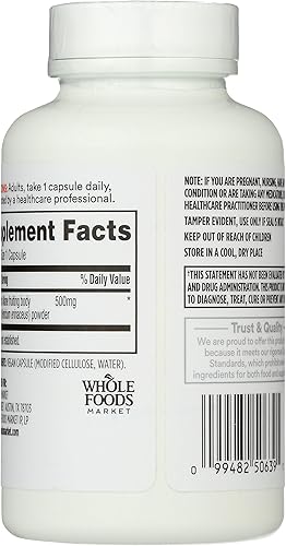 Miniatura 3 de 365 by Whole Foods Market, Seta melena de león 500mcg, vegano, 90 unidades