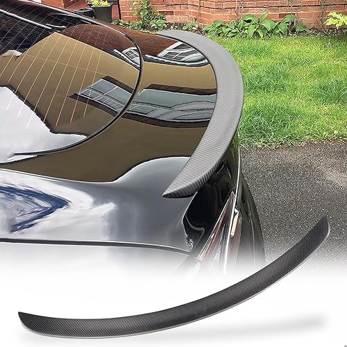 Miniatura 1 de Alerón de maletero de fibra de carbono para Tesla Model S 2012-2023 P85 70D Base Sedan 4 puertas trasera alerón tapa de arranque de ala alta salida