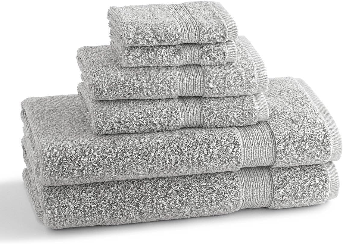 Homescapes Set Di 2 Asciugamani Da Bagno In 100% Cotone Verde Salvia 70 X 130 Cm