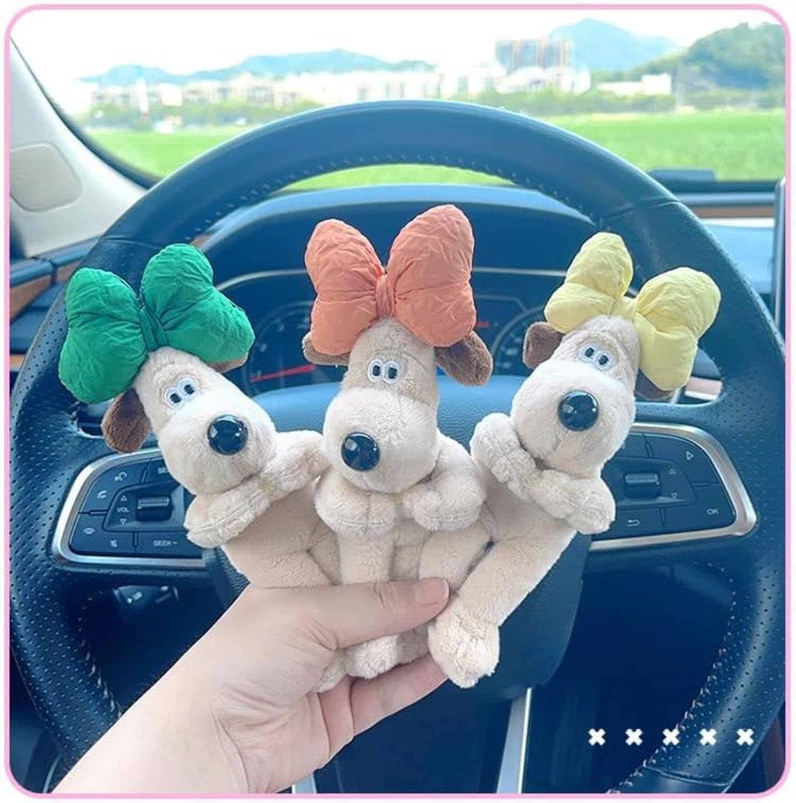 Amazon.co.jp: 面白い犬のぬいぐるみ車のワイパーシフトハンドル装飾