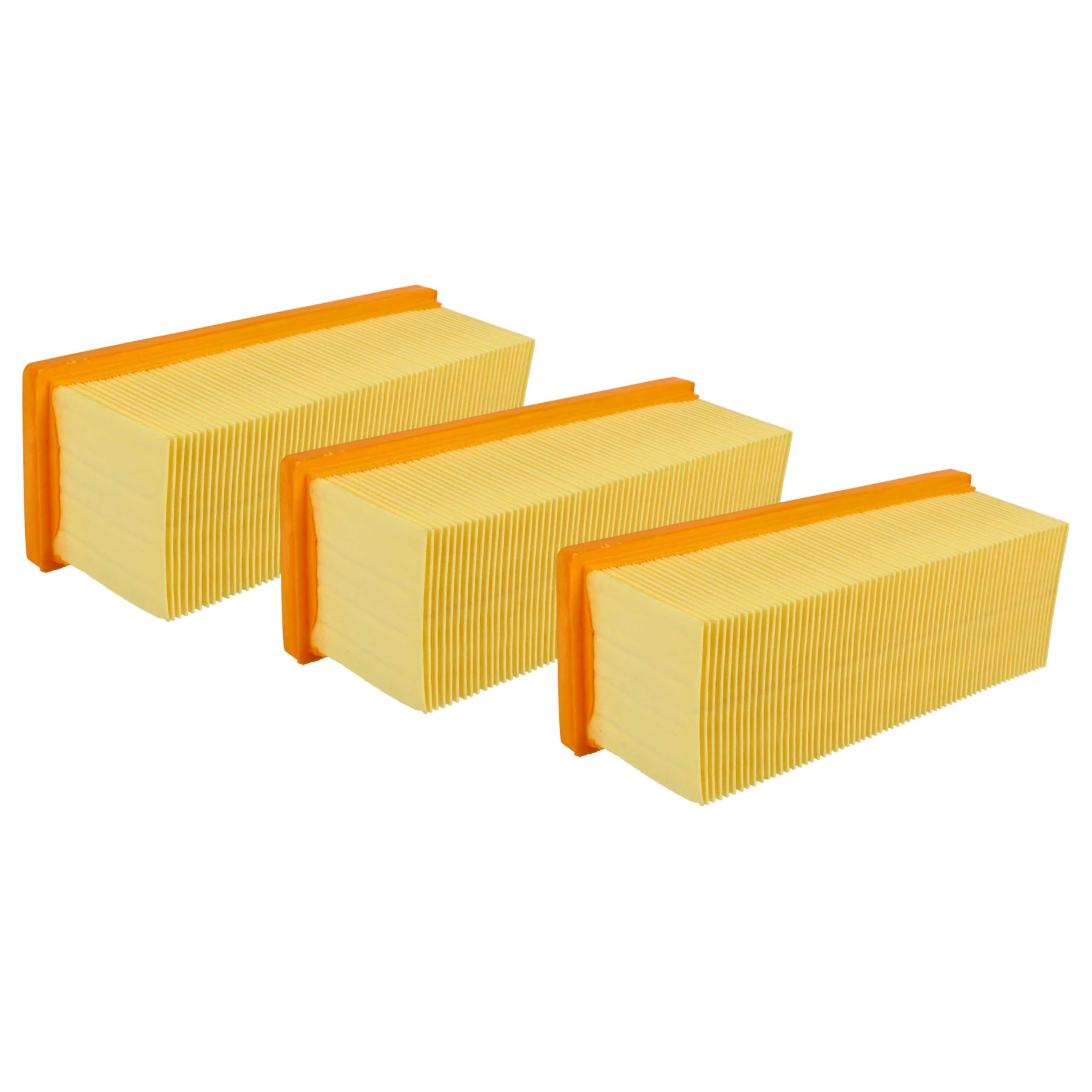 Filtre Plissé Plat Remplacement Pour Kärcher 6.414-498.0 - Marque Vhbw, Couleur Orange, Neuf, Pour Aspirateur Eau Et Poussière
