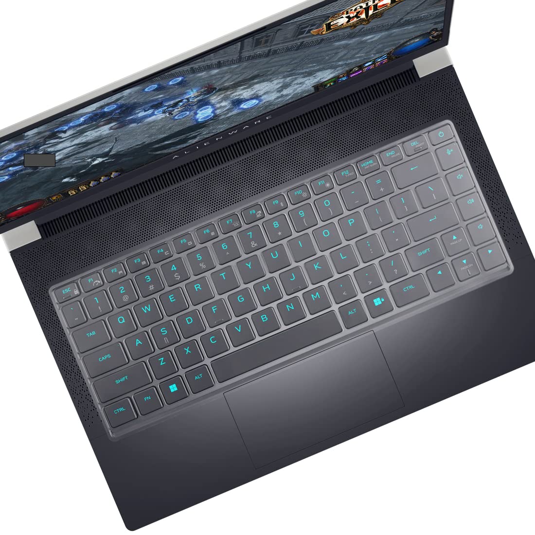UUONDO Keyboard Cover Skin for Dell Alienware x14 R2, Dell Alienware x14 R1 Gaming Laptop 14 inch, Alienware x14 Gaming Laptop Protector Accessories-TPU