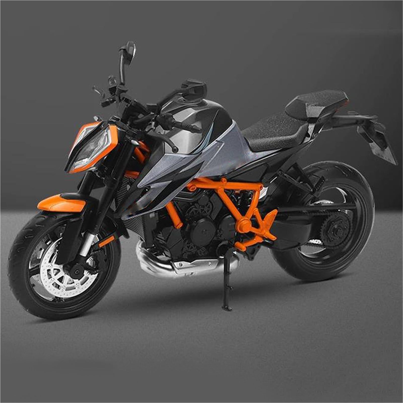 Modello di Giocattolo Modellino di Motocicletta Giocattolo, Regalo Compleanno, Scala 1/12, per 1290, per Super per Duke R, Decorazioni da Scrivania per Computer(Grey)