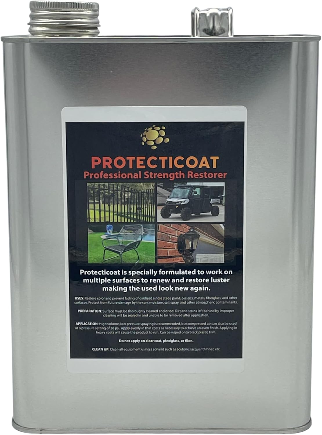 Protecticoat Oxidation Remover & Plastic Restorer - Protective Coating for Metal, Plastics, Fiberglass, and Single Stage Paint (1 Gallon)