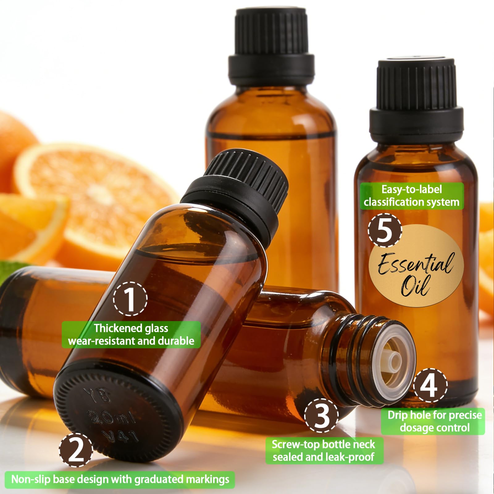 qjuwhua 30ml Braunglasflasche 8 Stück Apothekerflasche Tropfflasche Leere Flaschen zum Befüllen Braun Bernsteinglasflasche Wiederverwendbar Glasflaschen mit Trichter Etikett Korkenzieher für Ätherisch