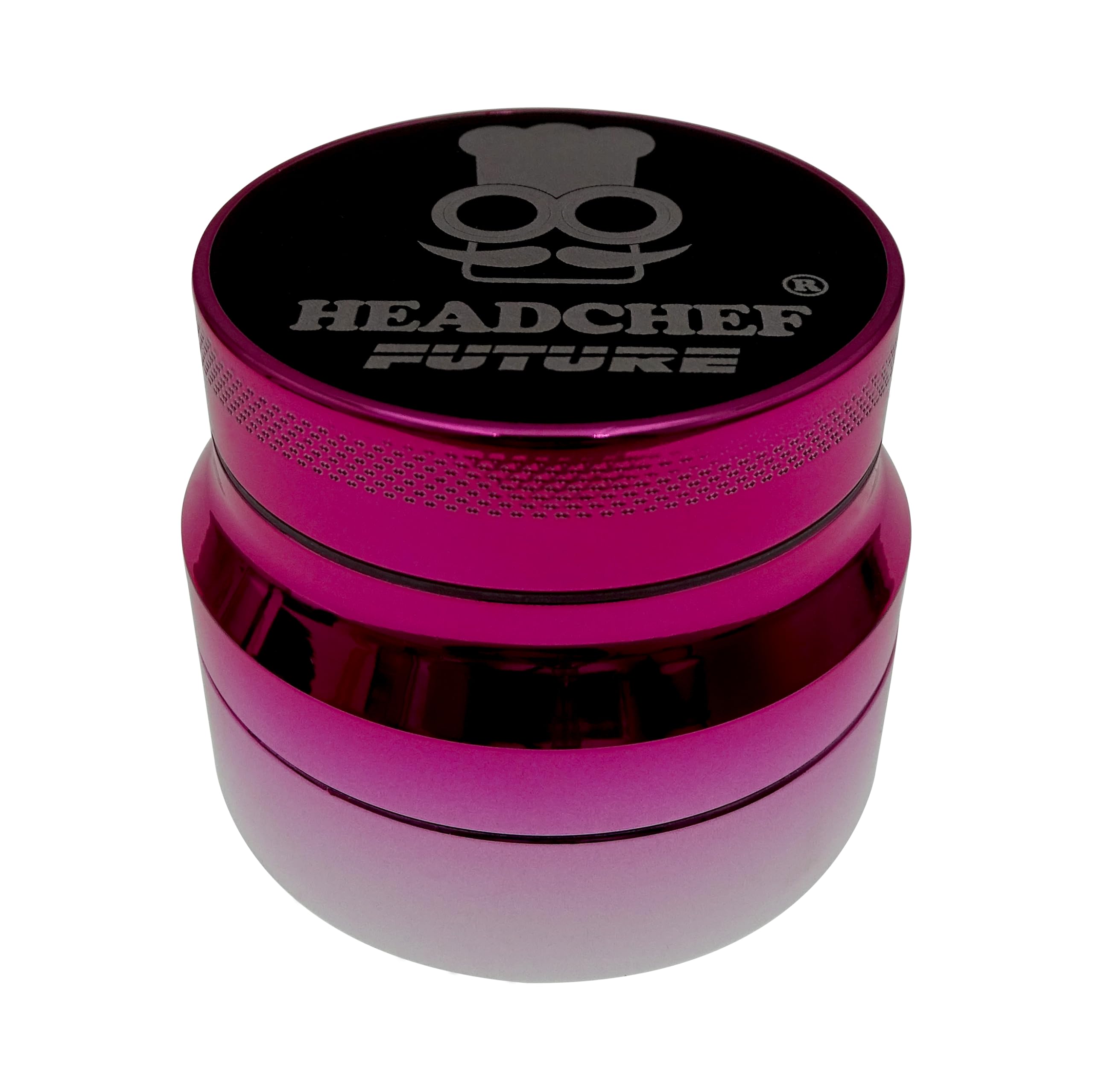 Headchef Future - Molinillo de 4 piezas de 62 mm con acabado iridiscente