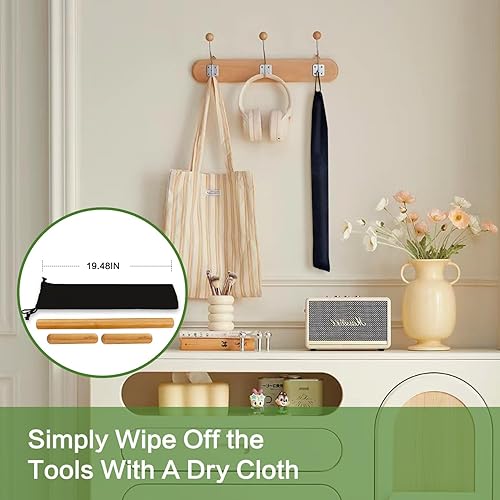 Miniatura 5 de GuaSha - 3 varillas de masaje de bambú sólido 100% natural, rodillos de masaje de bambú para espalda, piernas, cuerpo completo, masaje de tejido