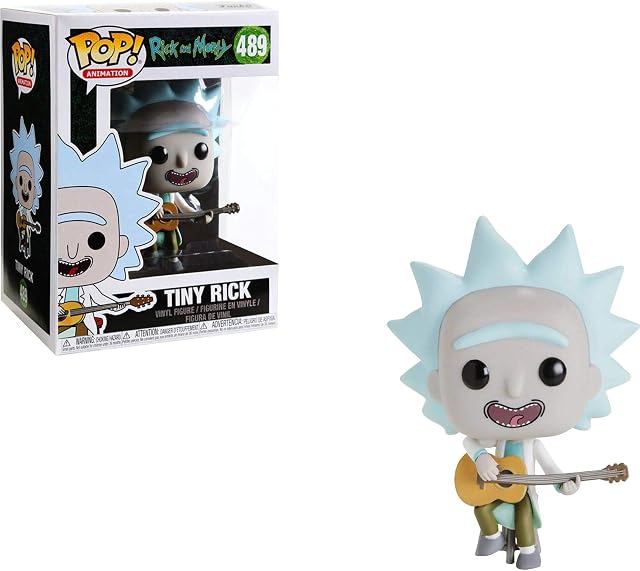 Funko 34215 POP Vinyl: Rick & Morty: Tiny Rick w/Guitar (Exc) Morty, Multi