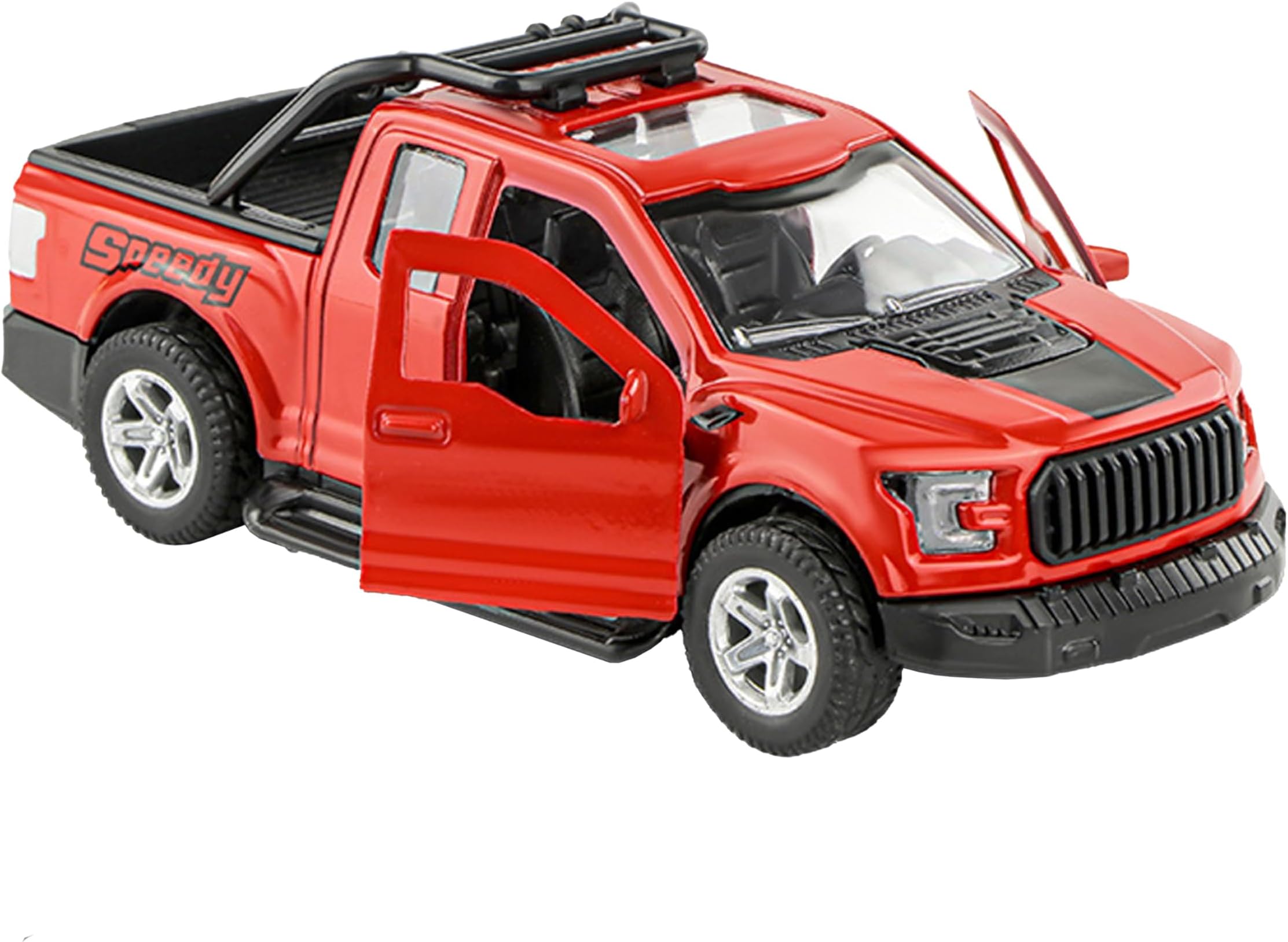 Toy Pickup Truck - 1:32, Pickup Truck Toy | Pick Up Truck Toys For Boys | Toy Pickup Trucks For Kids | Diecast Cars And Trucks | Pick Up Truck Toy For Toddler | Truck Toys For 3+ Year Old Boys (Red)