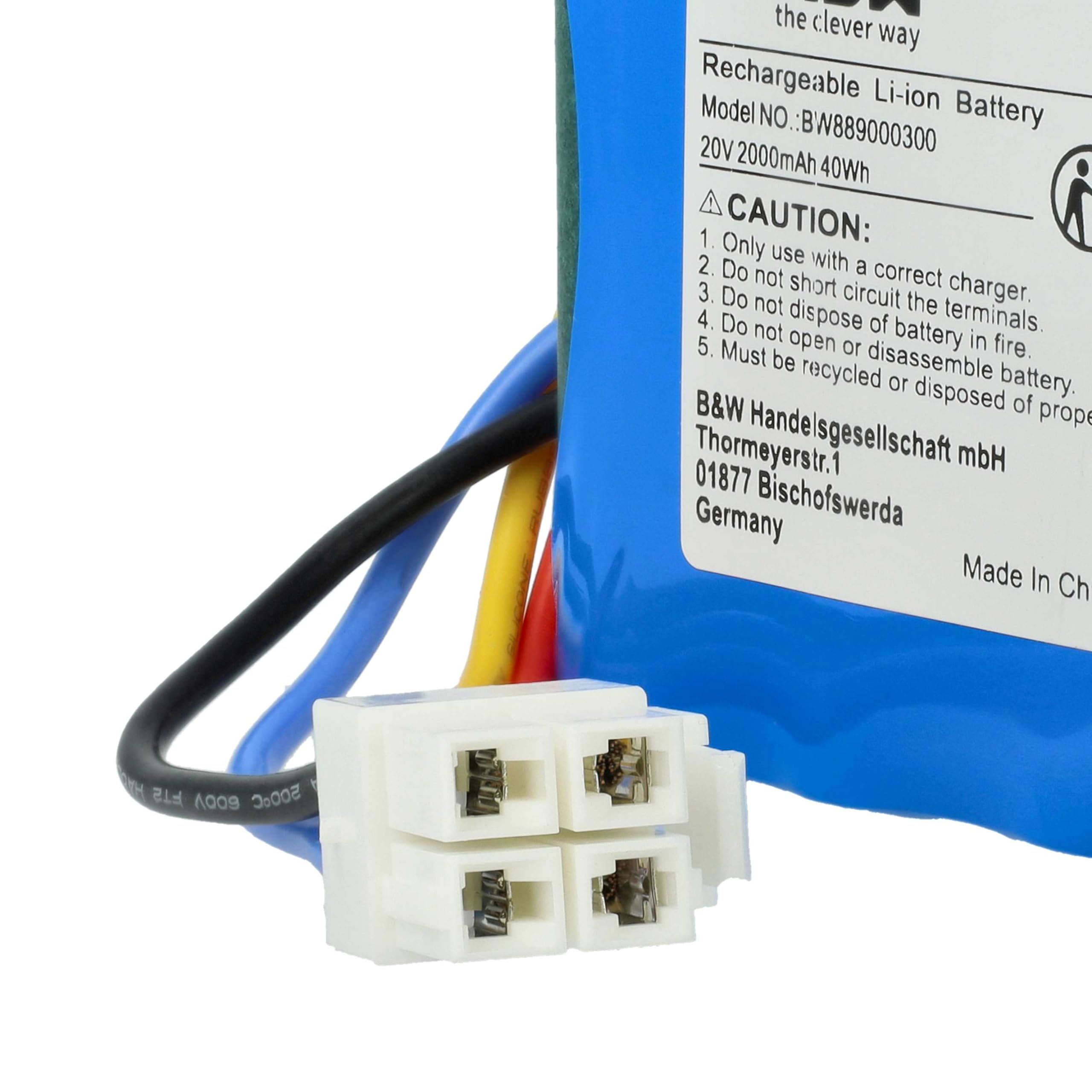 vhbw Wymienna bateria do Sunseeker LBF2025 do kosiarki (2000mAh, 20V, Li-ION)