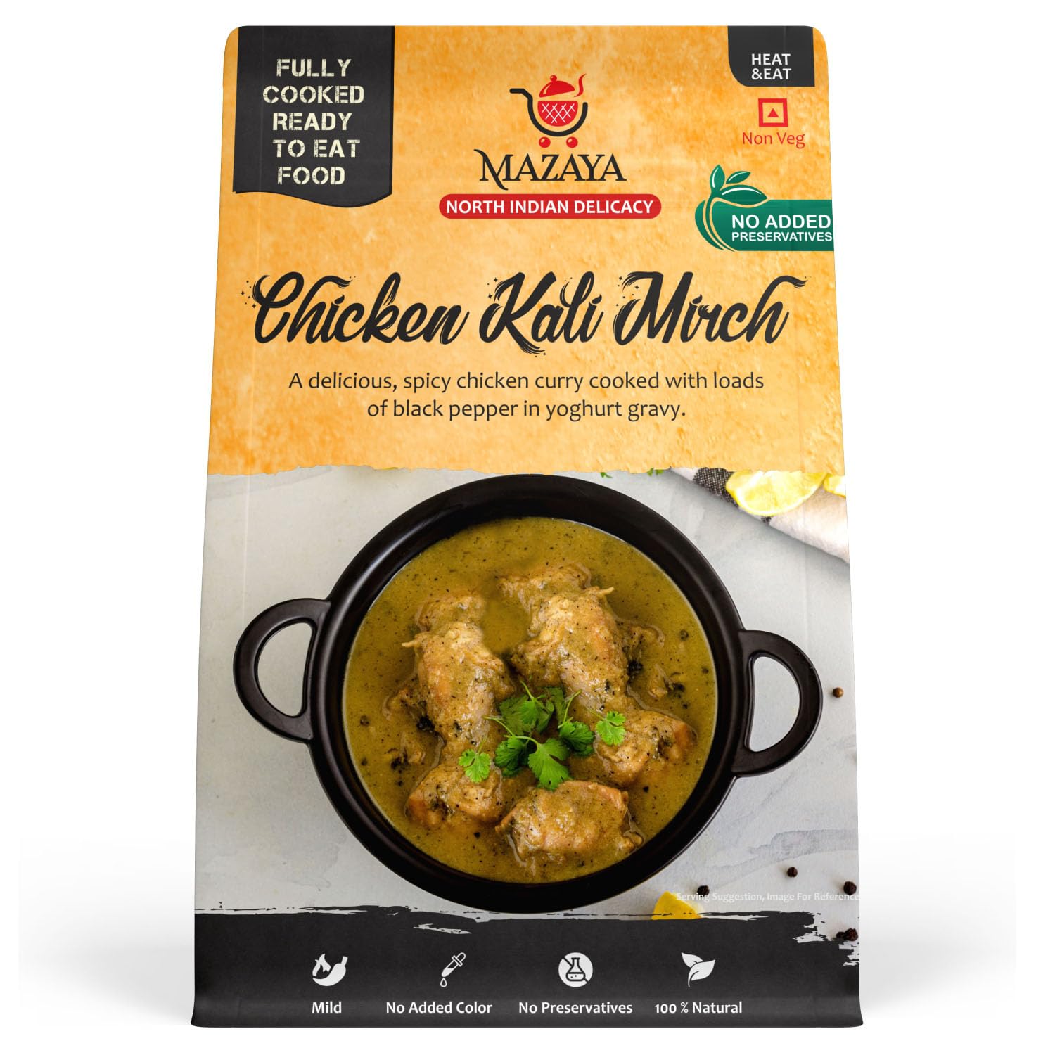 MAZAYA Heat & Eat Fully Cooked Ready to Eat Chicken Kali Mirch with No Added Preservatives 100% Natural (Non Veg 285Gram) (B0C96FXBCM) Amazon Price History, Amazon Price Tracker