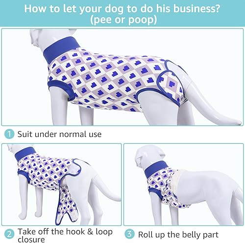 Miniatura 134 de Traje de cirugía para perros pequeños, esterilización femenina, traje profesional de recuperación para perros después de la esterilización, traje 2