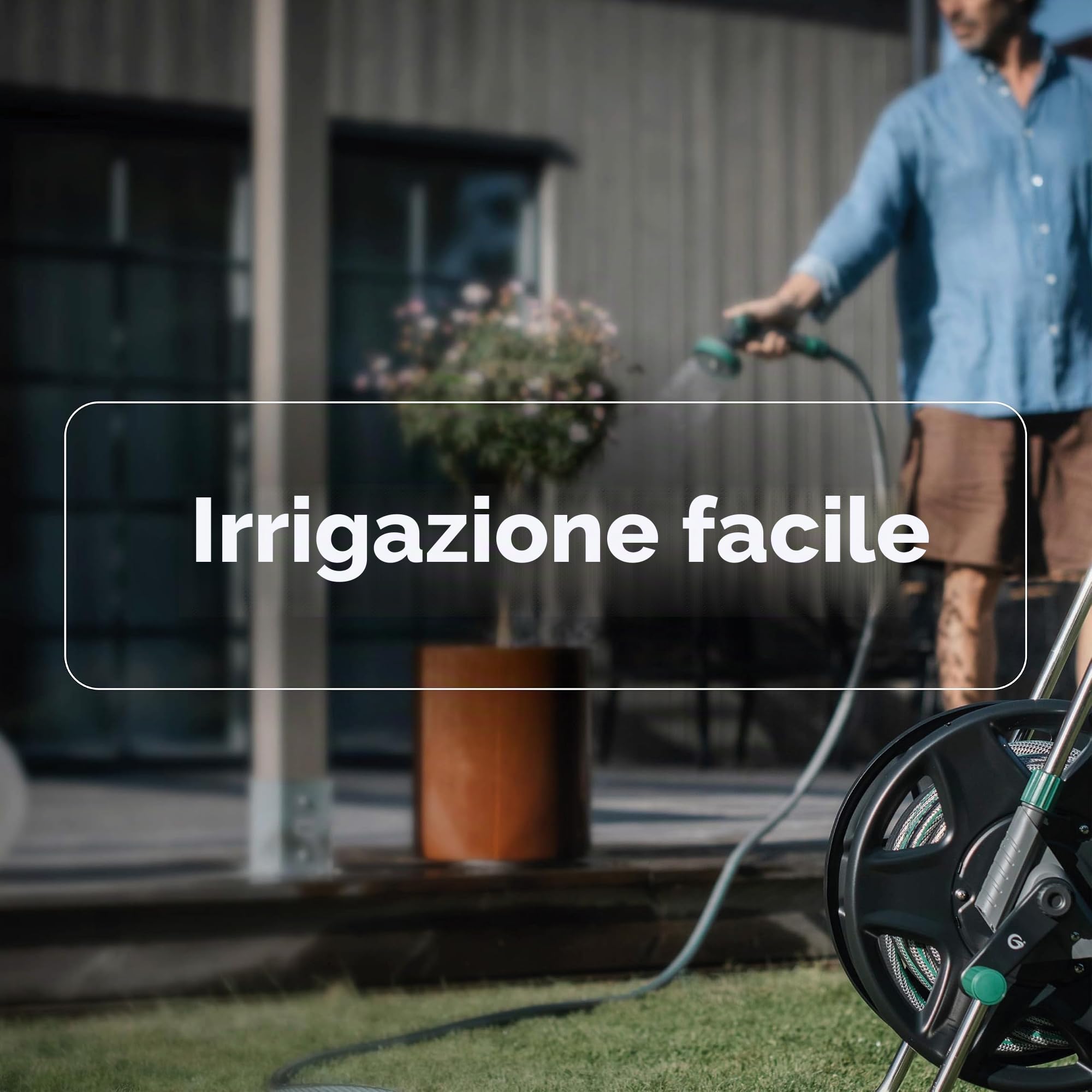 Grimsholm Tubo da Giardino Classic, 40 m, Resistente ai Raggi UV, Senza Ftalati e Metalli Pesanti, Pressione Massima 23 Bar