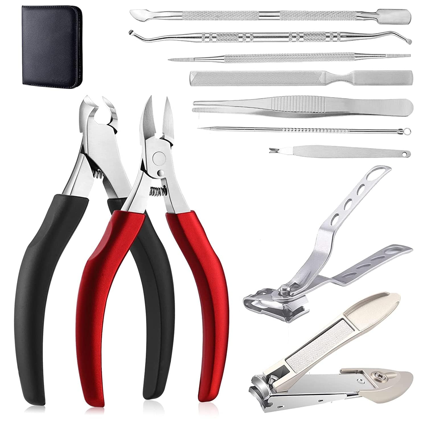 Nail Clippers Set Toe Nail Clippers Set Finger Nail Clippers with Toenail Tool Set for Thick Nails 11