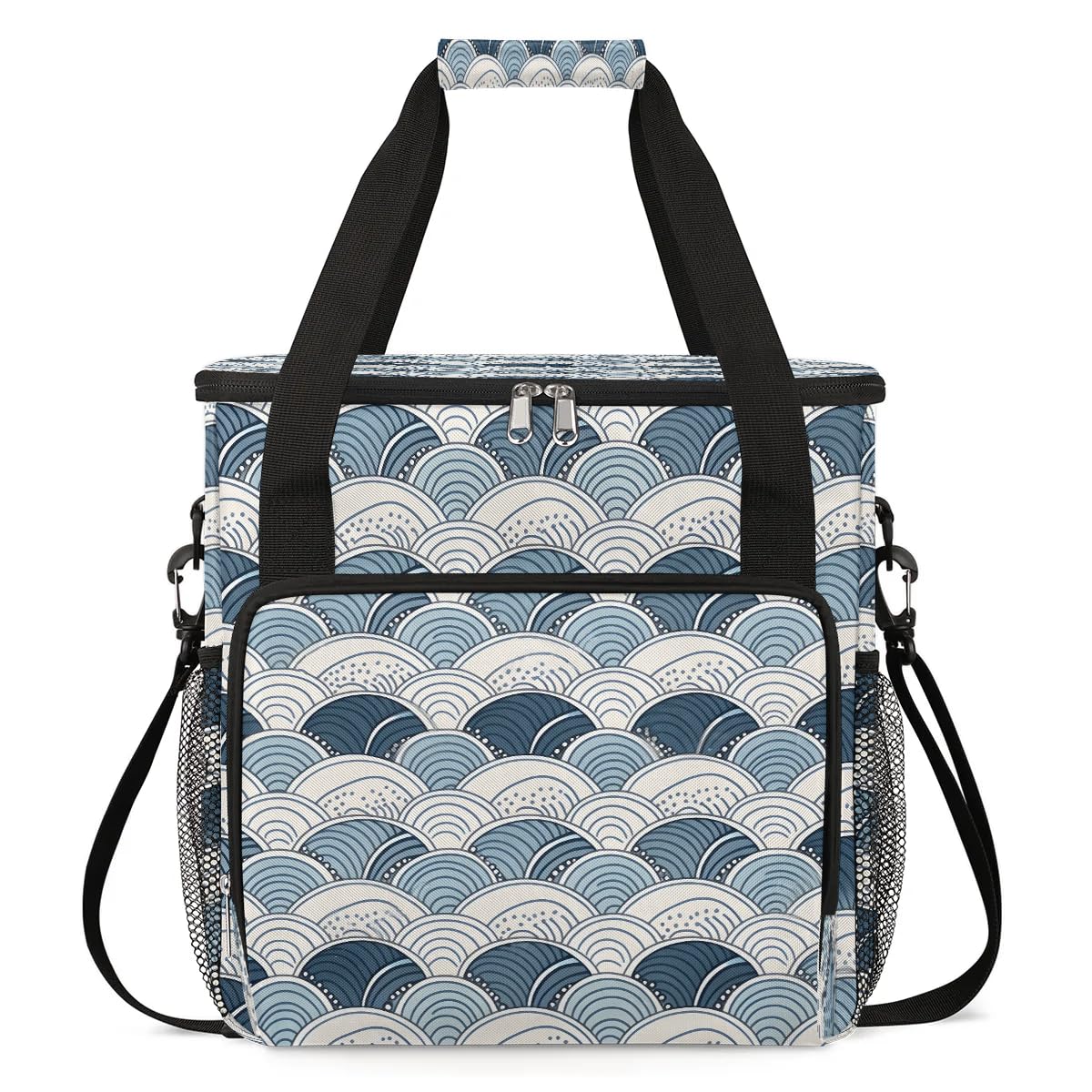 Gublec Boho Print Coffee Maker Carrying Bag Compatible with K-Mini or K-Mini Plus Portable Single Cup Coffee Maker Case with Pockets for K Cup Pods