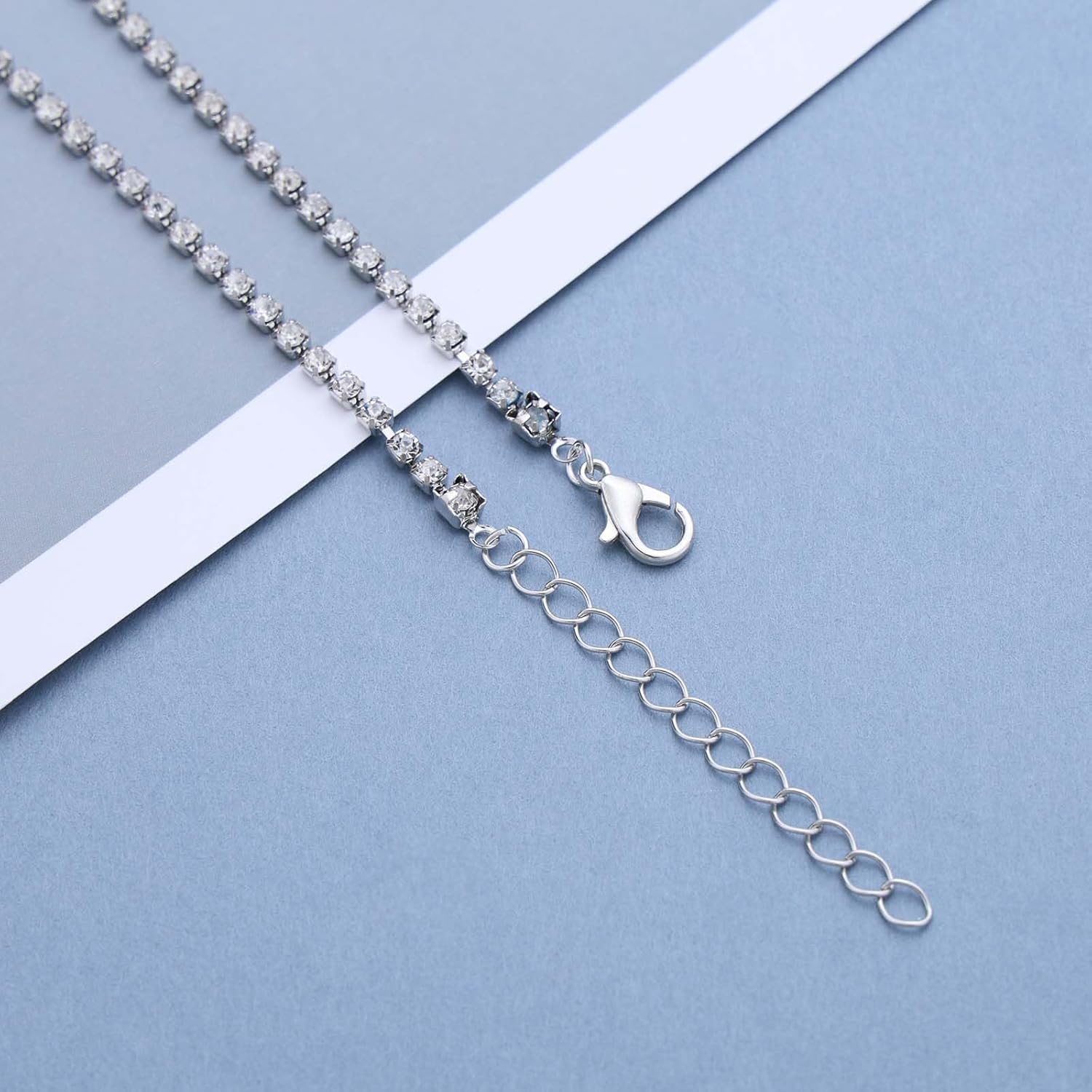 Vintage Crystal North Star Necklace Rhinestone Tennis Chain Necklace Silver Cz Star Pendant Necklace Crystal North Star Choker Necklace for Women - Image 6