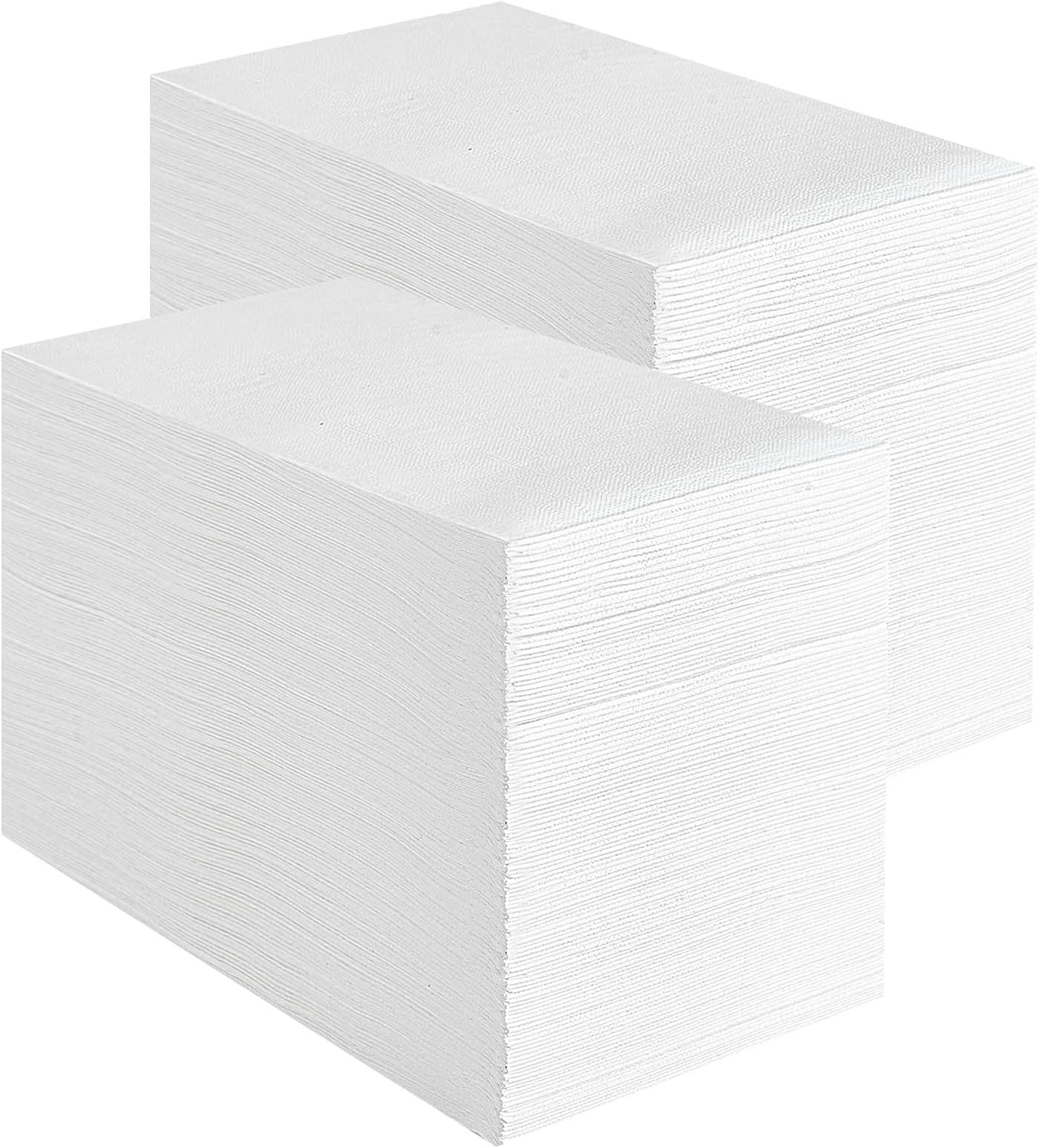 Vplus 400 Pack Premium Quality Guest Towels Disposable Dinner Napkins Soft, Absorbent, Party Napkins for Dinners or Catering Events，and Everyday Use (White, 400)