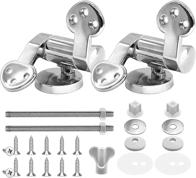 RUNYU Soft Close Toilet Seat Hinges - Zinc Alloy Replacement Parts for WC Bril