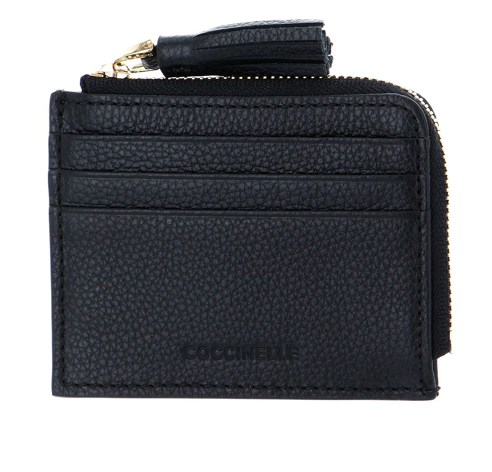 Coccinelle Pelle porta carte di credito Tassel Credit Card Holder Noir nero