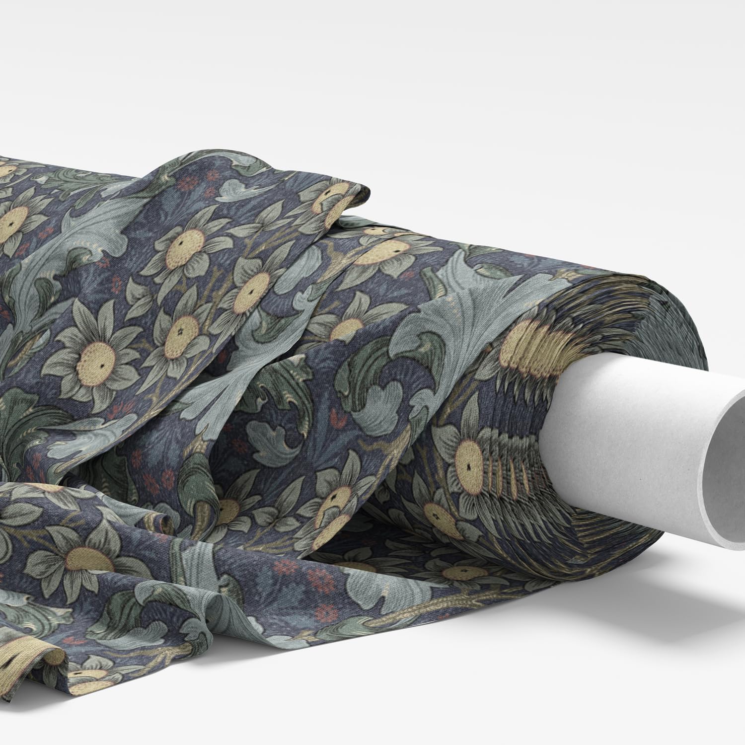Glamour Secrets Orchid Bluebell William Morris Upholstery Fabric - 100% Cotton Canvas - Curtain Cushion Material (Orchid Bluebell)