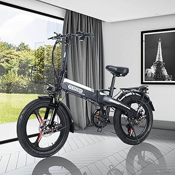 Amazon フル電動自転車 電動バイク 折り畳み式 自転車 シマノ7段階 3モード切替 電動自転車おしゃれ 48v10ah大容量バッテリー ファットタイヤ 電動アシスト自転車 小径車 クロスバイク シティサイクル マウンテンバイク 街乗り 通勤 通学 プレゼント 入社 入学 500ｗ